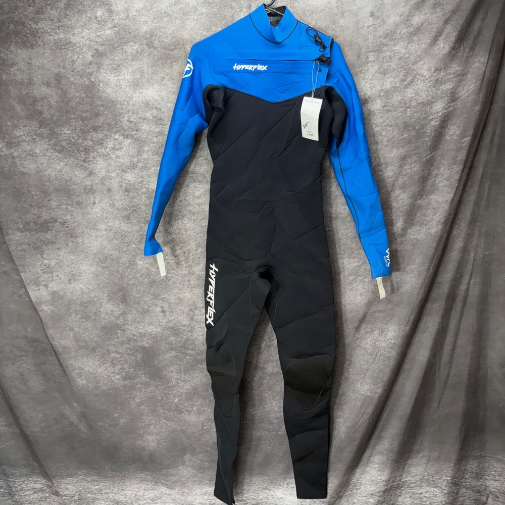 Hyperflex VYRL 3/2mm Chest Zip Full Wetsuit Mens M Long Blue Black New With Tags